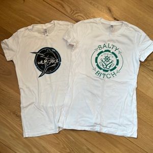 2 pack. Fishing woman shirts